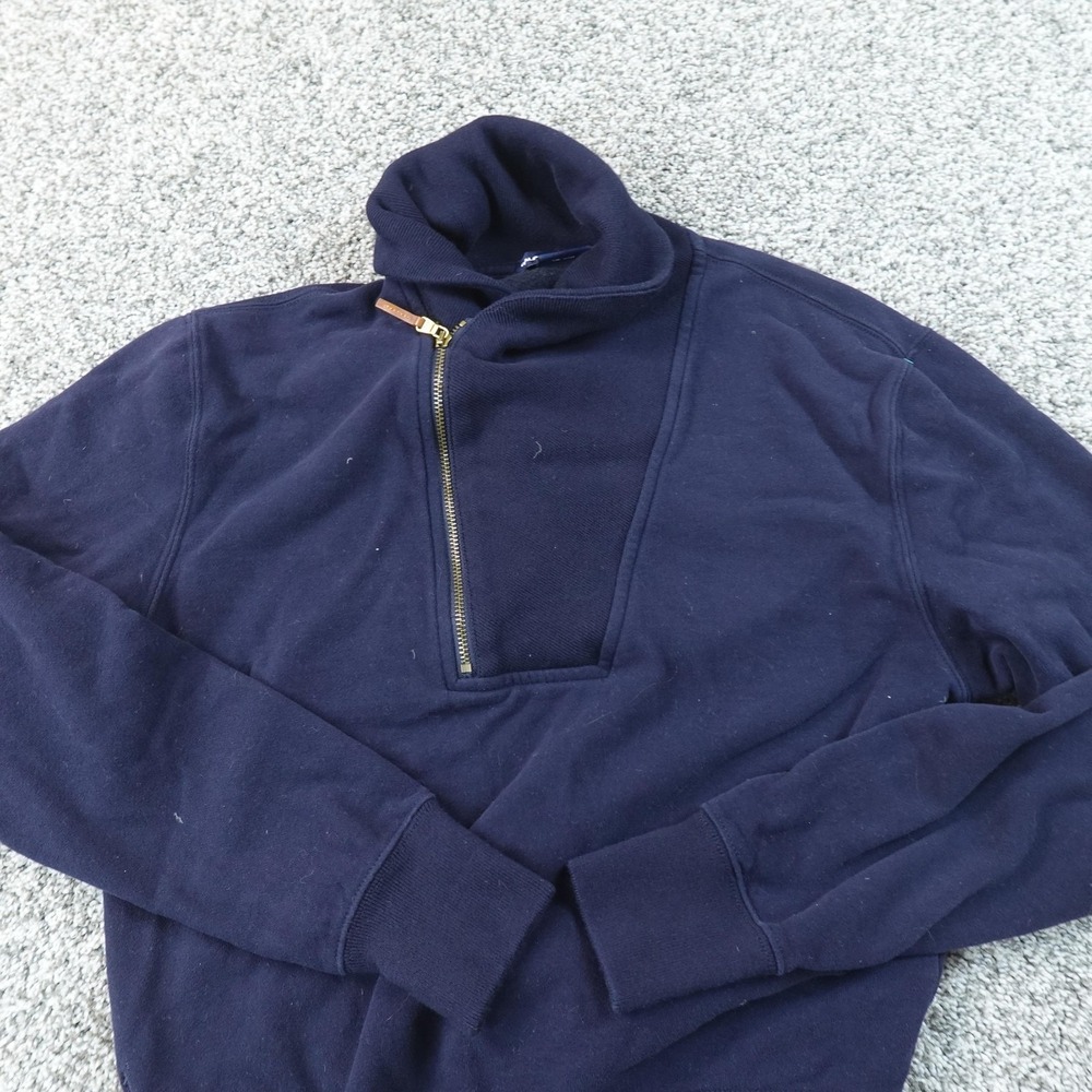 Ralph Lauren Sweatshirt Womens S Blue 1/4 Zip Mock Neck Pullover Shawl Sweater